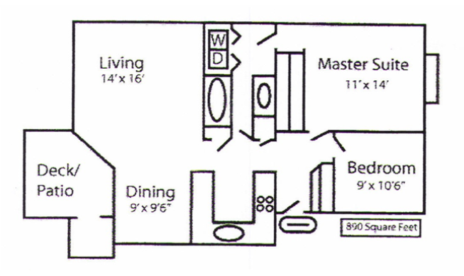 Floor Plans of Parkwood Apartments in Gresham, OR